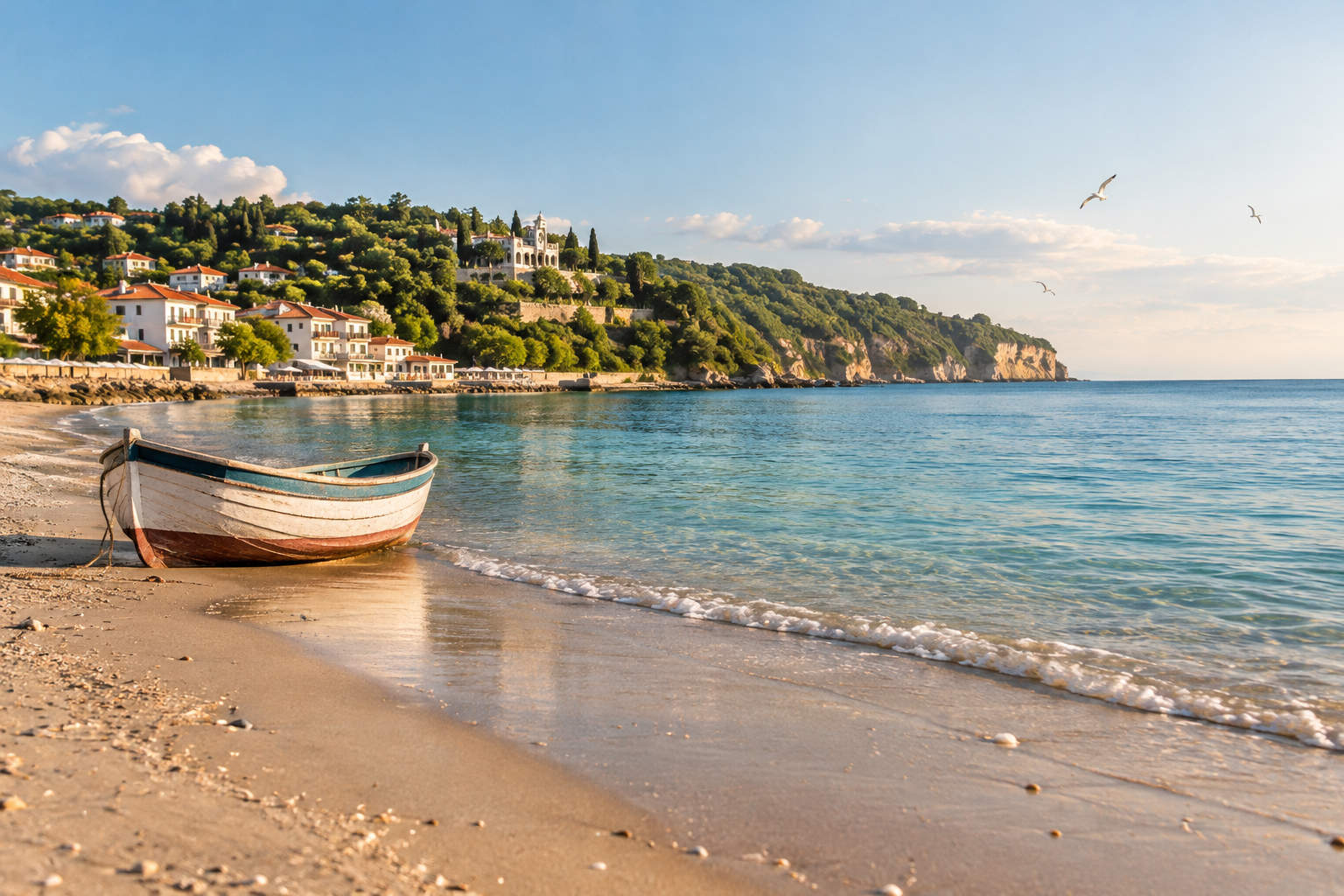 A quiet morning beach at Balchik